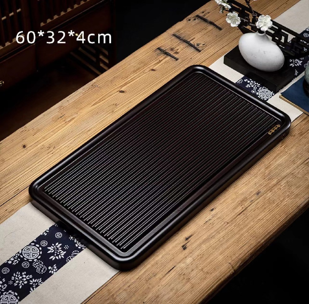 Log tea tray