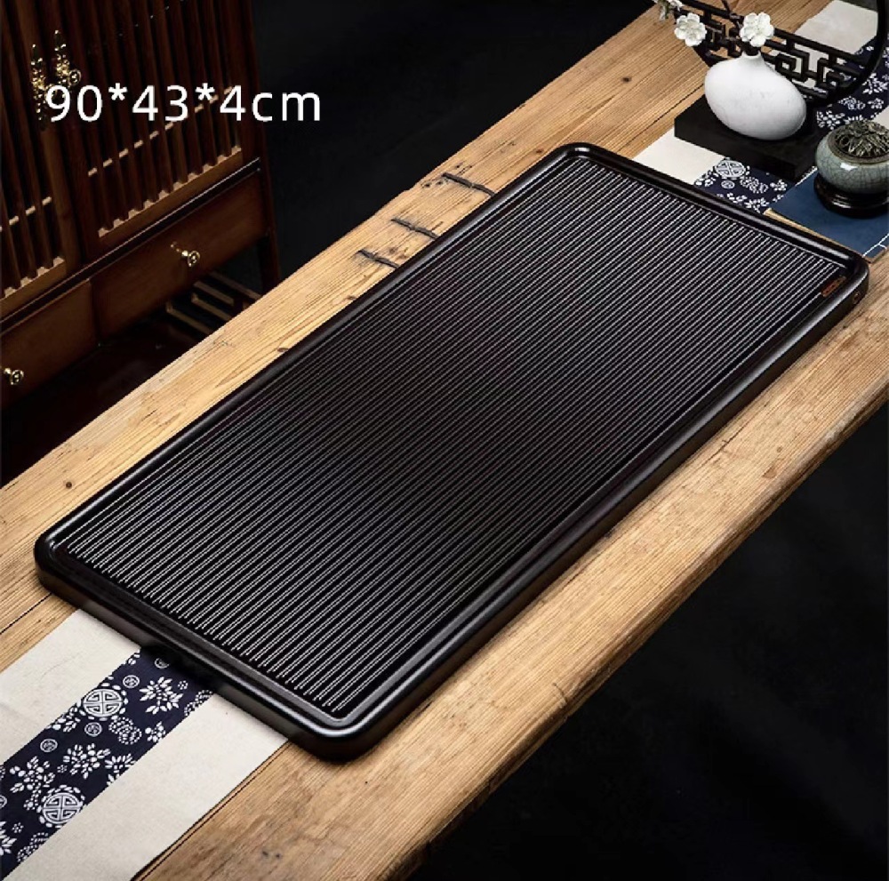 Log tea tray