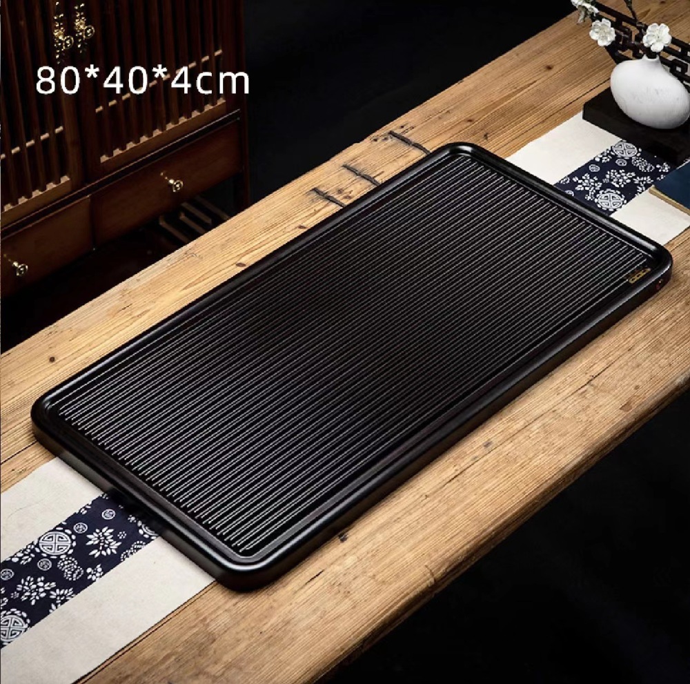 Log tea tray