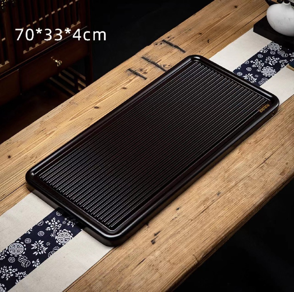 Log tea tray