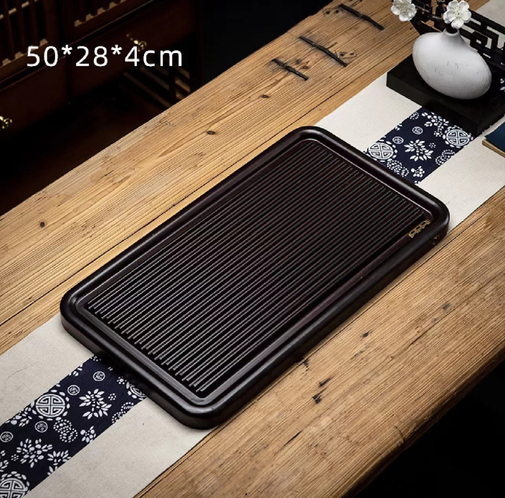 Log tea tray