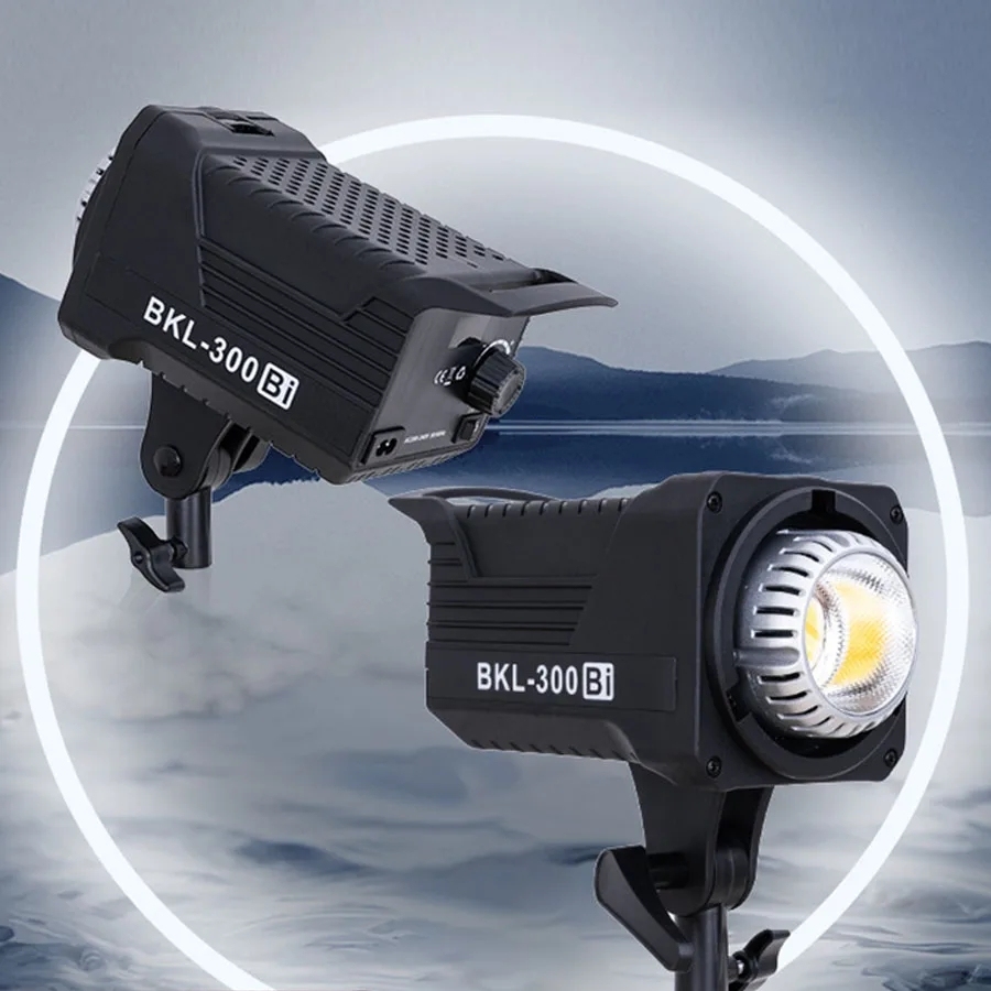 BKL-300Bi 120W Professional Camera Flash Light Photo Studio Accessories Continous Led Video Cob Photographic Lighting