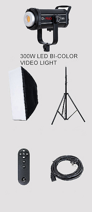 D-Pro  Y300S 300W  Video Lighting Dimmable Bi-colour Led Panel Video Light COB video Light with Remote controller