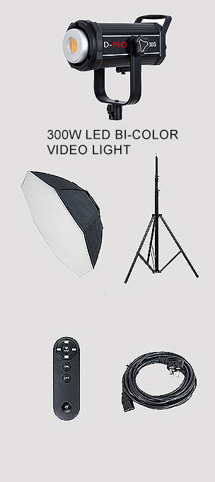 D-Pro  Y300S 300W  Video Lighting Dimmable Bi-colour Led Panel Video Light COB video Light with Remote controller