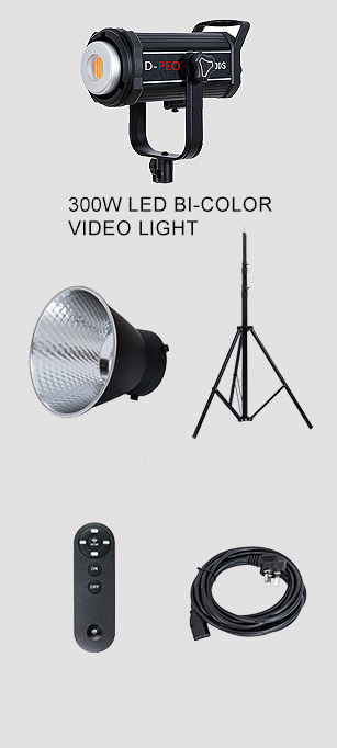 D-Pro  Y300S 300W  Video Lighting Dimmable Bi-colour Led Panel Video Light COB video Light with Remote controller