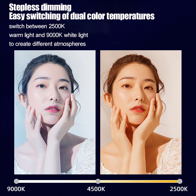 W200 RGB200W portable live fill light stick soft light color temperature camera shooting photography LED environment atmosphere light