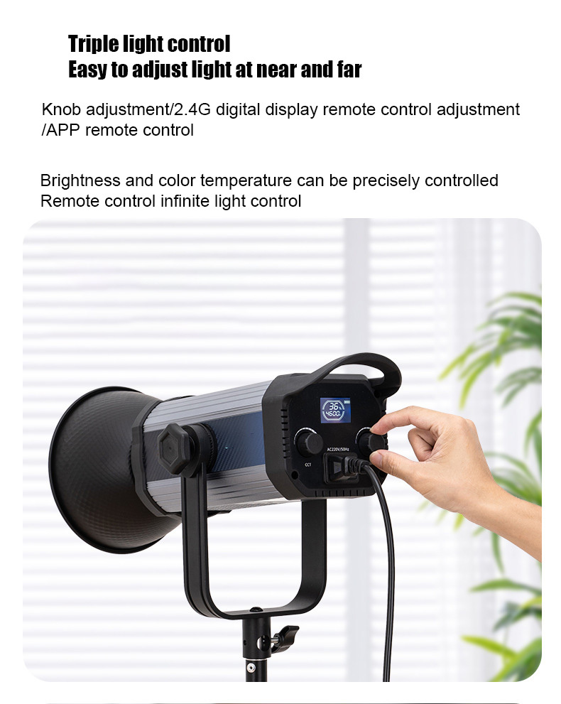 D-PRO W300Bi  300W dual color temperature photography light anchor live broadcast fill light indoor portrait photography lighting light