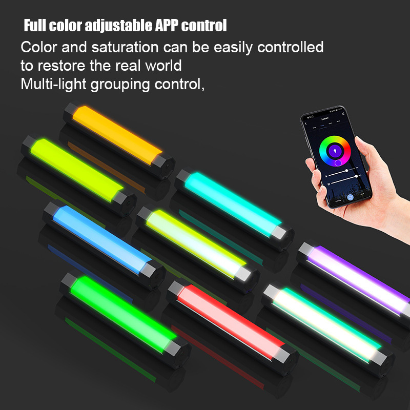 P200200W RGB handheld RGB fill light app control magnetic photography light film and television crew short video props