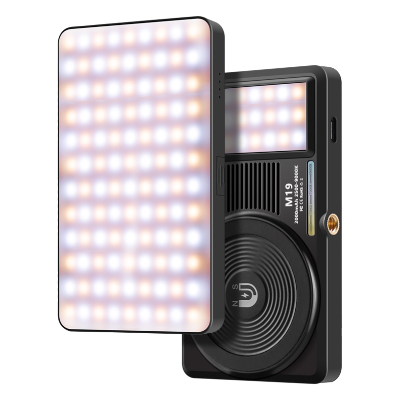M19 2500-9000k Magnetic fill light LED video conference mobile phone fill light camera photo live photography pocket light