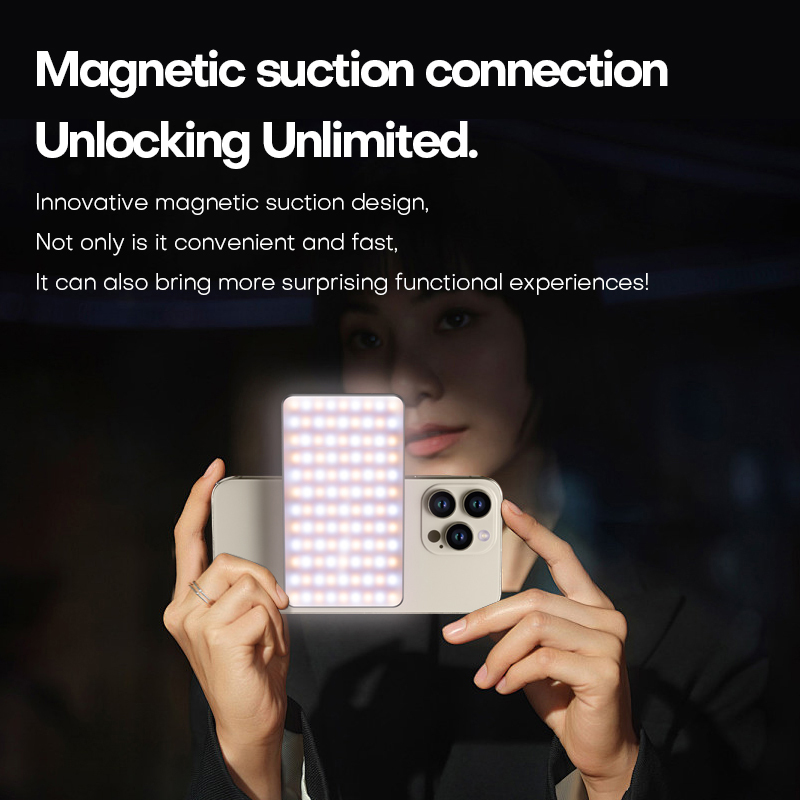 M19 2500-9000k Magnetic fill light LED video conference mobile phone fill light camera photo live photography pocket light