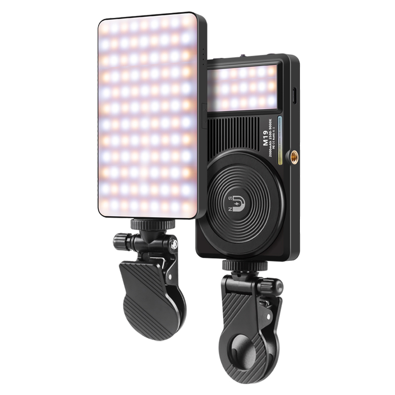 M19 2500-9000k Magnetic fill light LED video conference mobile phone fill light camera photo live photography pocket light