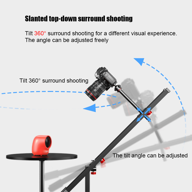 SMOOTH-360X Panoramic shooting platform metal 360 degree rotating shooting platform mobile phone camera product video surround shooting platform for merchandise, jewelry, and product display