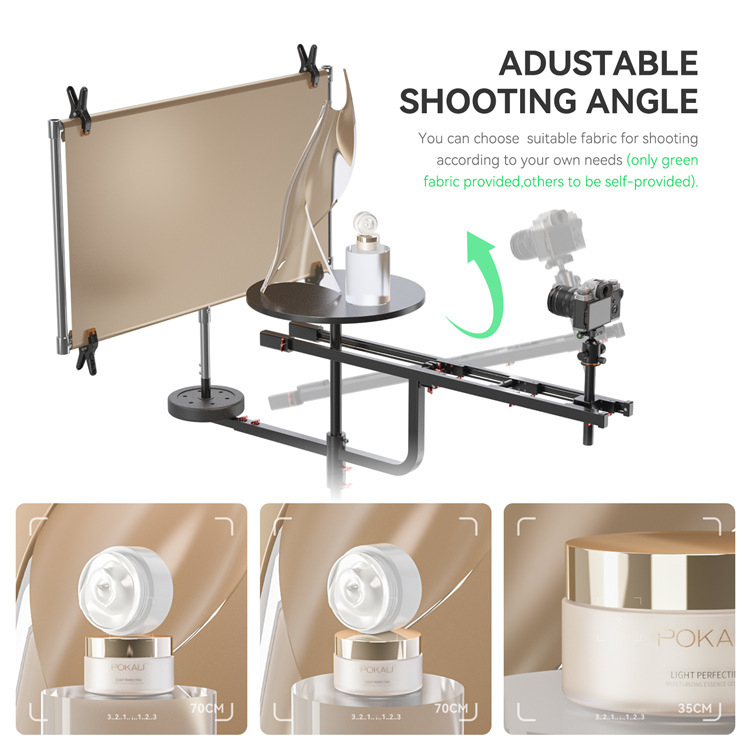 SMOOTH-360X Panoramic shooting platform metal 360 degree rotating shooting platform mobile phone camera product video surround shooting platform for merchandise, jewelry, and product display