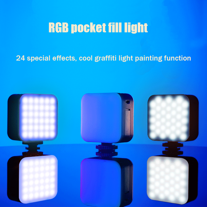 MINI TOFU  Camera Shooting LED Fill Light Live Mini D02 Fill Light Portable Pocket RGB Fill Light
