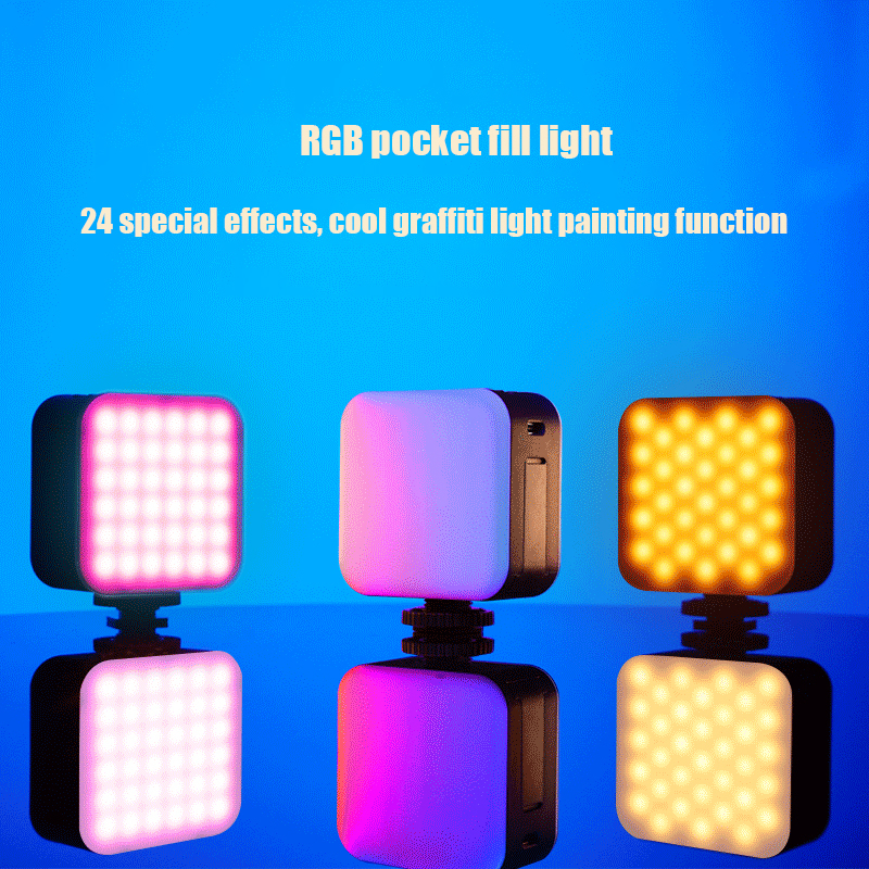 MINI TOFU  Camera Shooting LED Fill Light Live Mini D02 Fill Light Portable Pocket RGB Fill Light