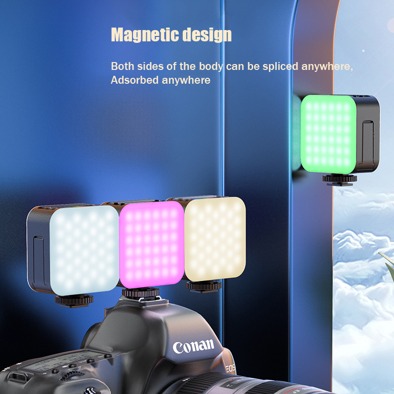 MINI TOFU  Camera Shooting LED Fill Light Live Mini D02 Fill Light Portable Pocket RGB Fill Light