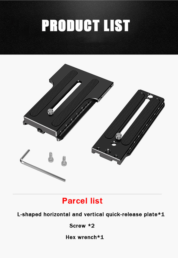 INSCINEVATIVE 9527 L-shaped quick-release plate base for horizontal and vertical shooting for Zhiyun WEEBILL S SLR DJI RS2 RSC2 RS3 RS3PRO Gimbal