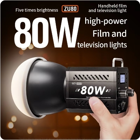 ZU-80  80W handheld outdoor light COB high-power fill light photography light professional video shooting stage lighting live Video light