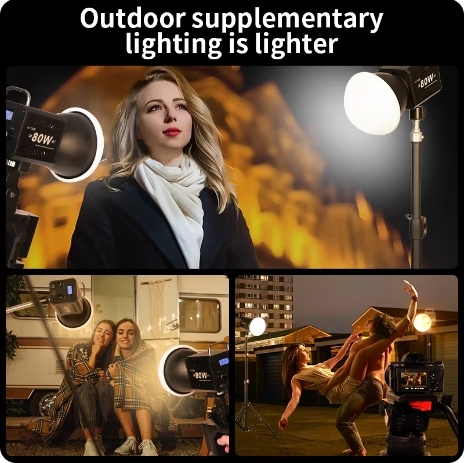 ZU-80  80W handheld outdoor light COB high-power fill light photography light professional video shooting stage lighting live Video light