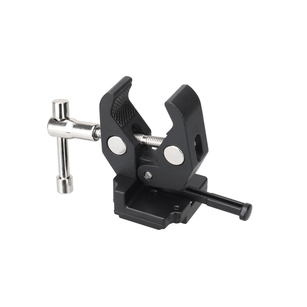 V-shaped buckle plate with crab claw clip V-shaped battery hanging plate Light stand tripod round tube fixed strong clamp for photography studio, live studio film production