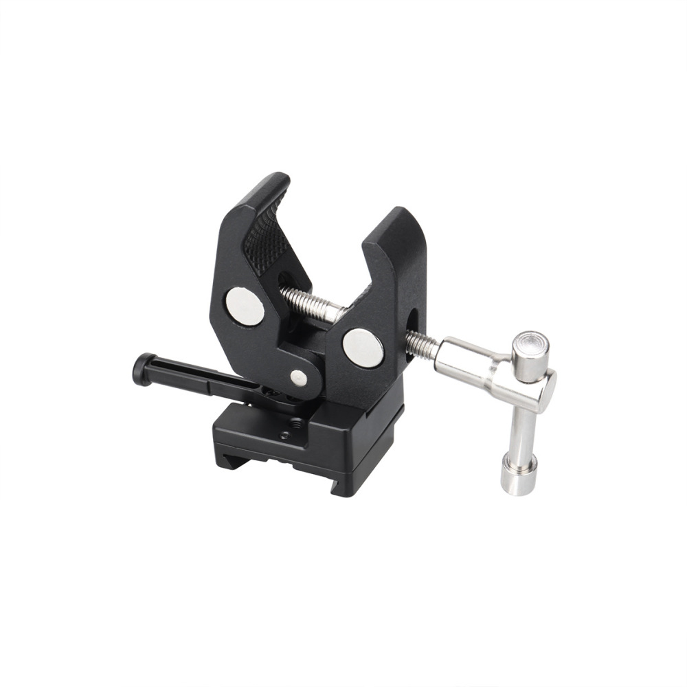 V-shaped buckle plate with crab claw clip V-shaped battery hanging plate Light stand tripod round tube fixed strong clamp for photography studio, live studio film production