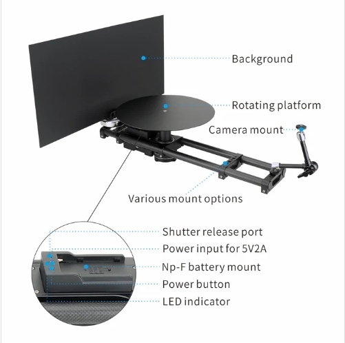 SMOOTH360 PRO  MOTORIZED 360 ° CAMERA ROTATION PLATFORM FOR VIDEO PHOTOGRAPHY WITH WIRELESS MOBILE APP CONTROL