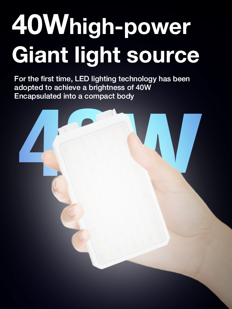 SR- U40 40W LED Triple color Portable camera light, 14000LUX CRI 95+ 2500-9000K  LED Panel DSLR Photography Lighting, Lighting Setup for photography, Youtube and more