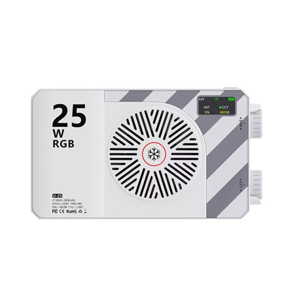 SR- U25 25W RGB Portable camera light, CRL≥ 95, 2500-9000k LED Panel DSLR Photography Lighting, Lighting Setup for photography, Youtube and more