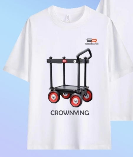 CROWNYING Cartoon Figure Branded T-shirt