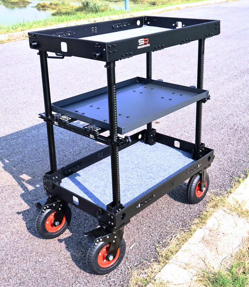 CROWNYING-X New 180KG payload Upgraded  version of CROWNING Camera Cart with 6 inches inflation tires and pushing handle one pair