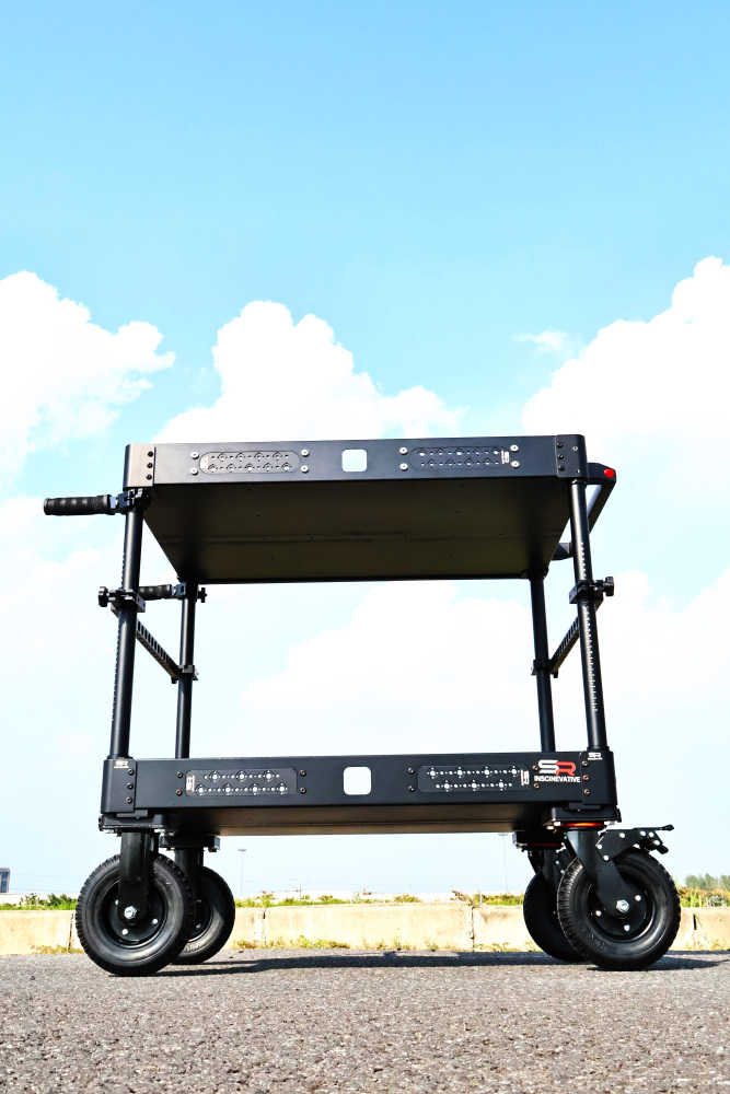 Ready Stock！！! NEW 200KG payload compact collapsible lightweight portable quick-release cine video production camera cart with 8 inches wheels