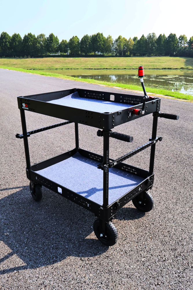 Ready Stock！！! NEW 200KG payload compact collapsible lightweight portable quick-release cine video production camera cart with 8 inches wheels