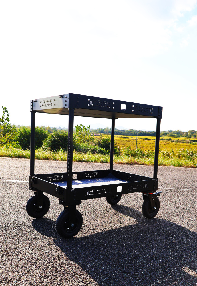 Ready Stock！！SIRAN CROWNYING-SE 36'' 200KG payload compact collapsible lightweight portable quick-release cine video production camera cart with 8 inches wheels