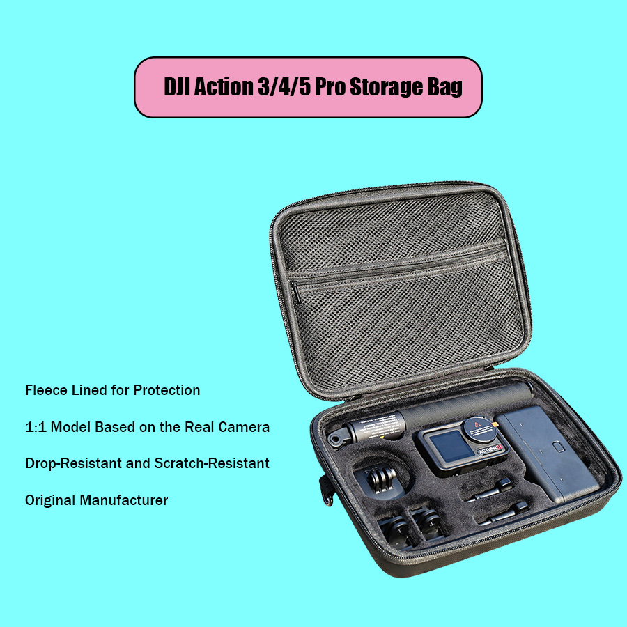 DJI Action3/4/5pro Storage Bag Portable Handbag Sports Camera Multi-function Bag Accessory Set