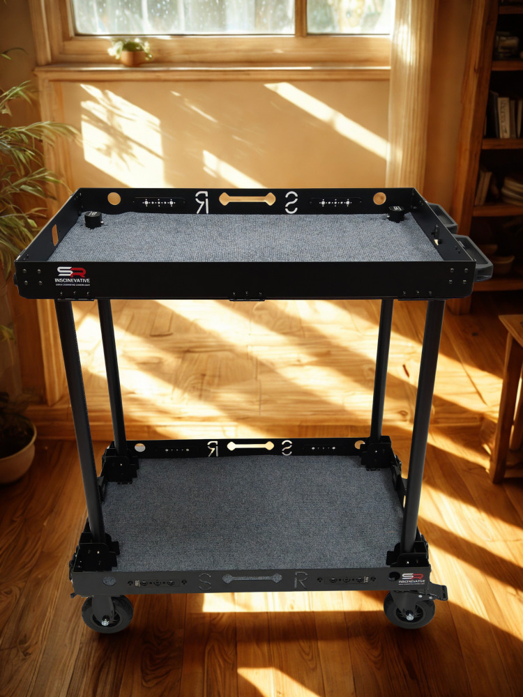 CROWNYING CAMERA CART--Pre-selling 150KG Payload Lightweight Car-in Outside Livestreaming Cart and Video Production Camera Cart