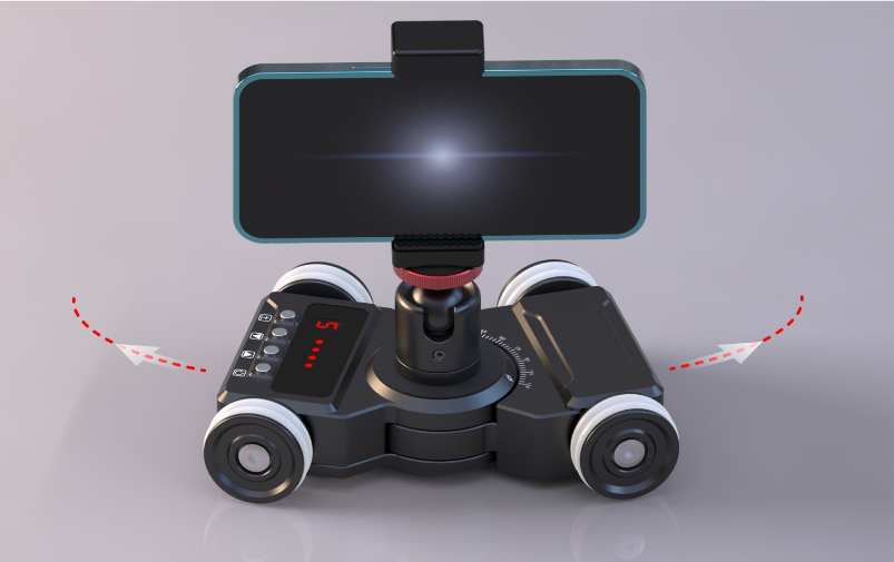 Mobile phone video shooting desktop Camera trolley and photography trolley for mirrorless cameras, action camera with APP remote control and automatic synthesis