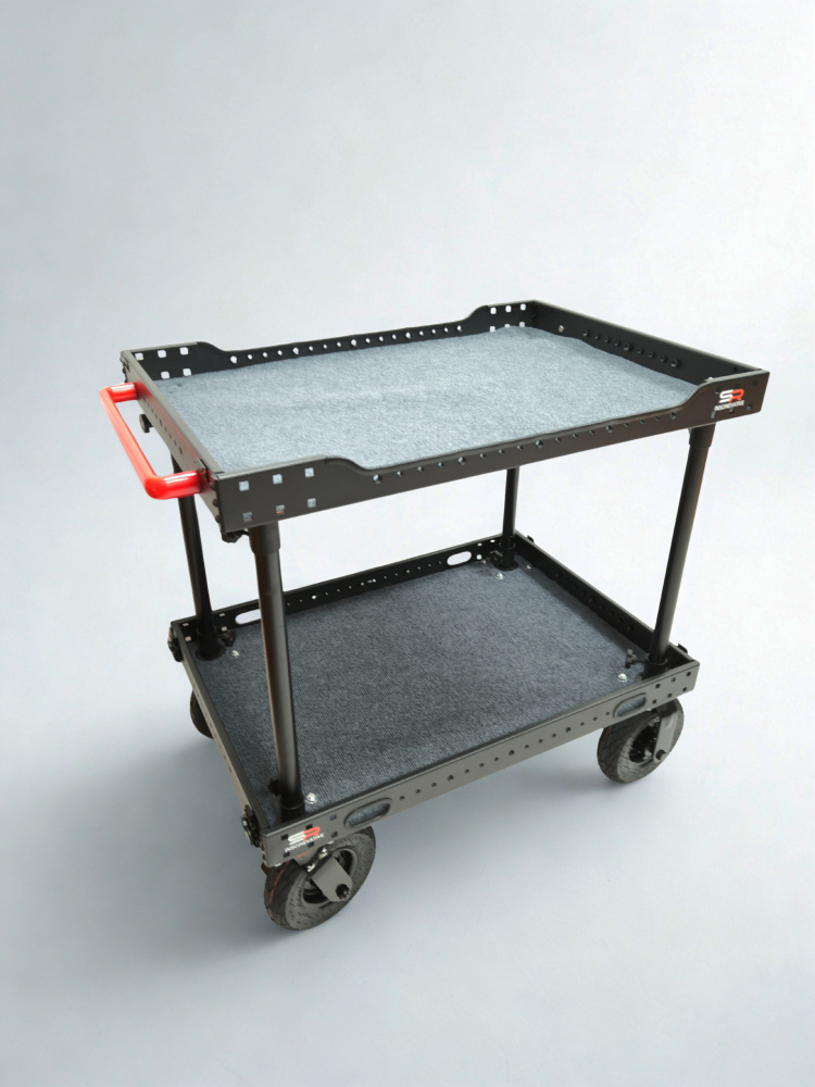 SR INSCINEVATIVE AURA CART PRO  33" 200KG payload collapsible portable film cart with 8 inches pneumatic inflatable wheels , camera cart mobile workstation