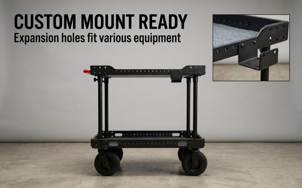 SR INSCINEVATIVE AURA CART PRO  33" 200KG payload collapsible portable film cart with 8 inches pneumatic inflatable wheels , camera cart mobile workstation