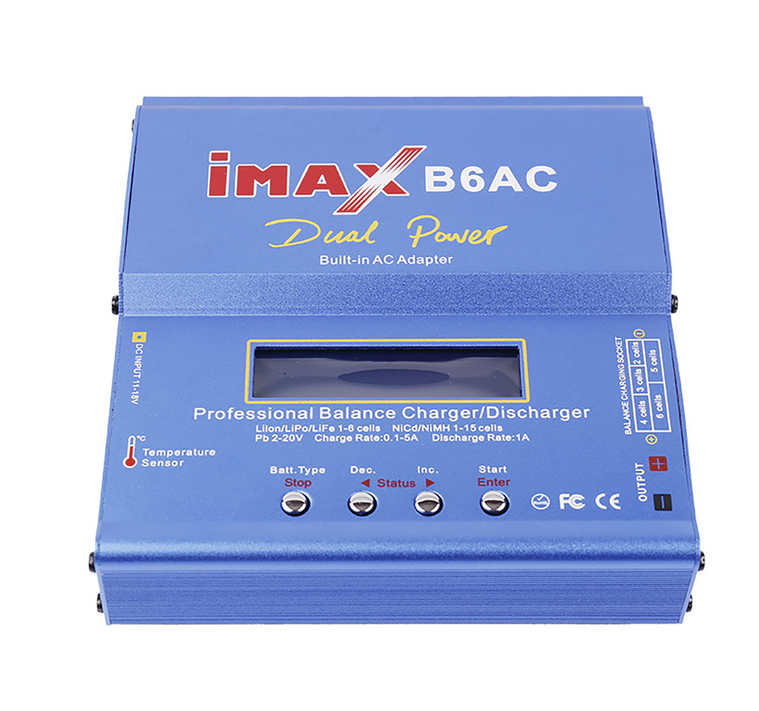 IMAX B6AC 80W Smart Lithium Battery Charger Multi-Function Balance Charger for Aircraft Car Ship Models Drones UAV Accessories