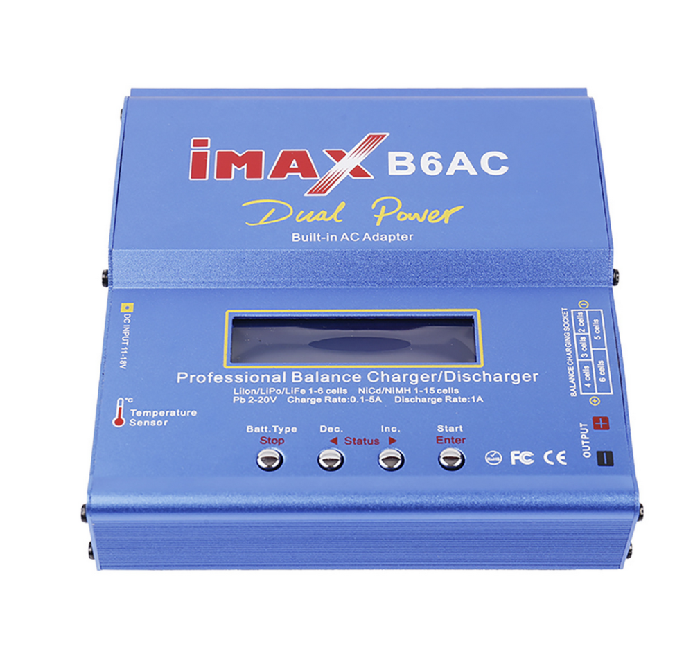 IMAX B6AC 80W Smart Lithium Battery Charger Multi-Function Balance Charger for Aircraft Car Ship Models Drones UAV Accessories