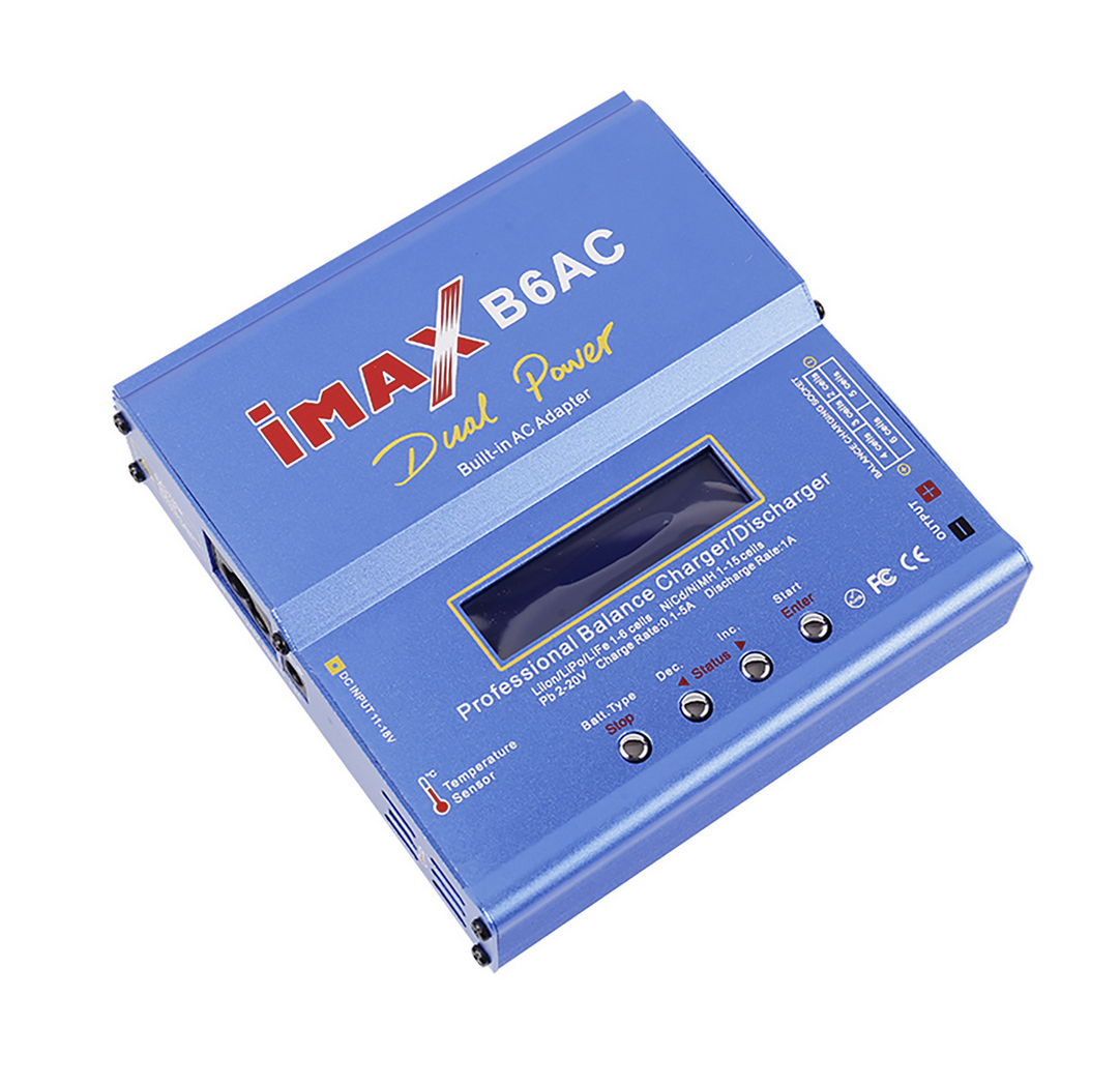 IMAX B6AC 80W Smart Lithium Battery Charger Multi-Function Balance Charger for Aircraft Car Ship Models Drones UAV Accessories