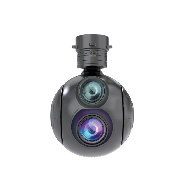 GBE-321 AI Tracking with GPS Positioning Optical Zoom TV Camera Uncooled LWIR Component Pod Three-Axis Two Sensor Gimbal Drone Camera