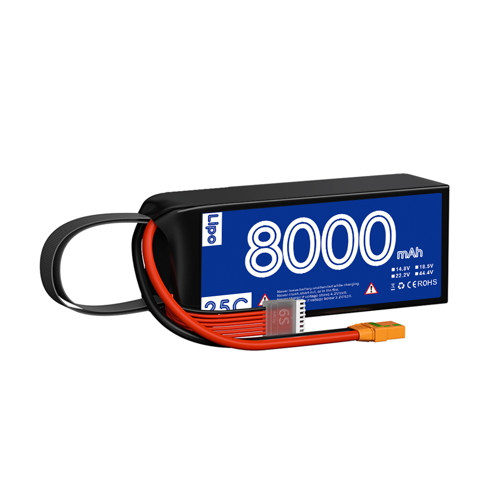 8000mAh-6S for FPV RC Drone Quadcopter UAV Rechargeable with XT60 Plug Drone Remote Control 23.1V Lipo Battery