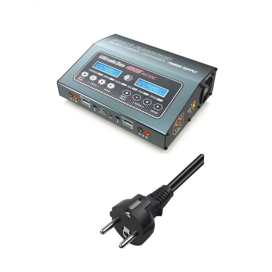D400 Ultimate 400W AC 150 Watts DC Balance Charger Discharger Twin-Channel Power Supply for 1-7S Lithium Battery UAV Helicopter