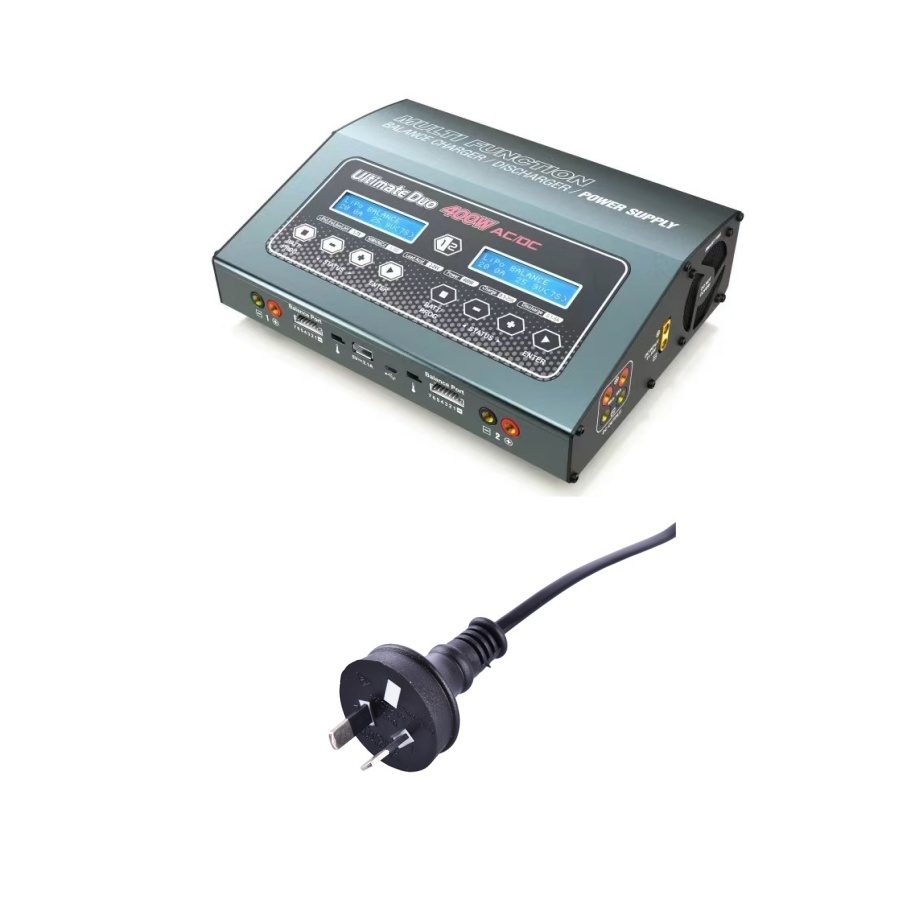D400 Ultimate 400W AC 150 Watts DC Balance Charger Discharger Twin-Channel Power Supply for 1-7S Lithium Battery UAV Helicopter