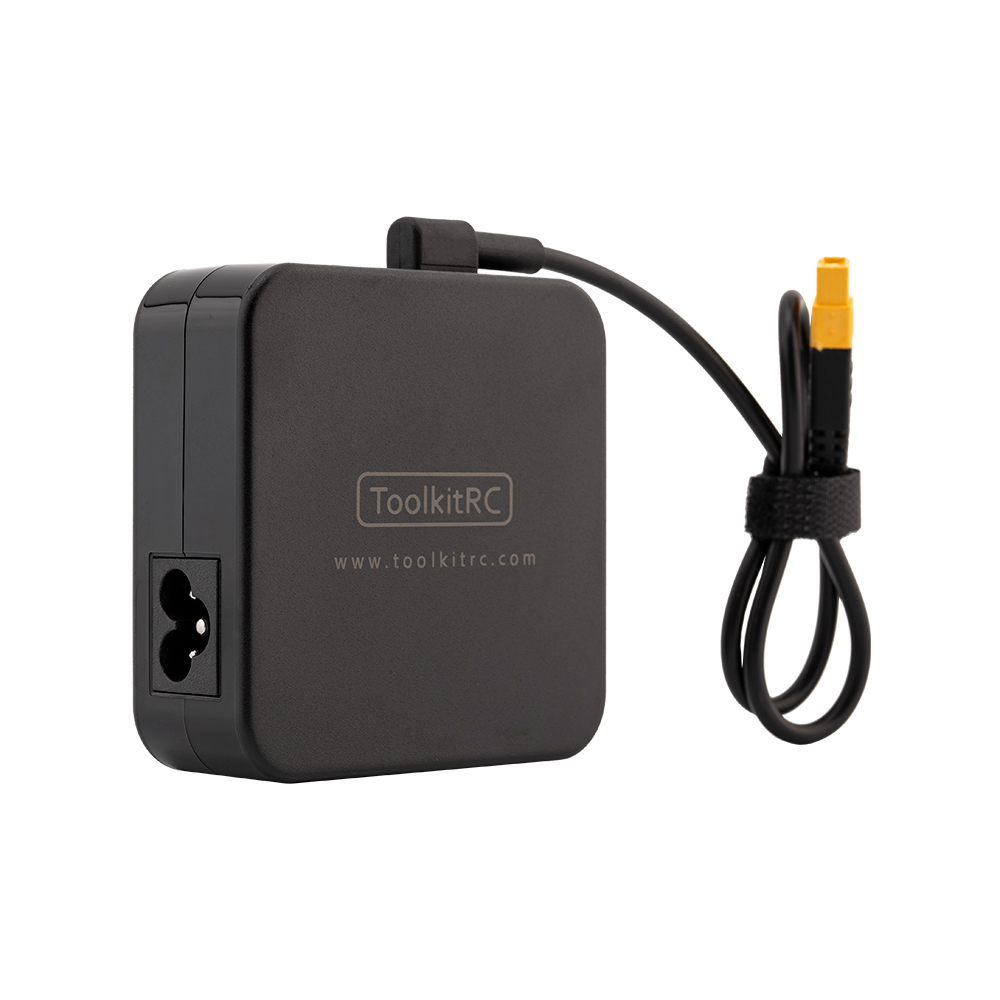 ToolKitRC ADP100 US Plug Charger Adapter 100W Power Output XT60 Connector Plastic Material RC Drone Battery Drones Accessories
