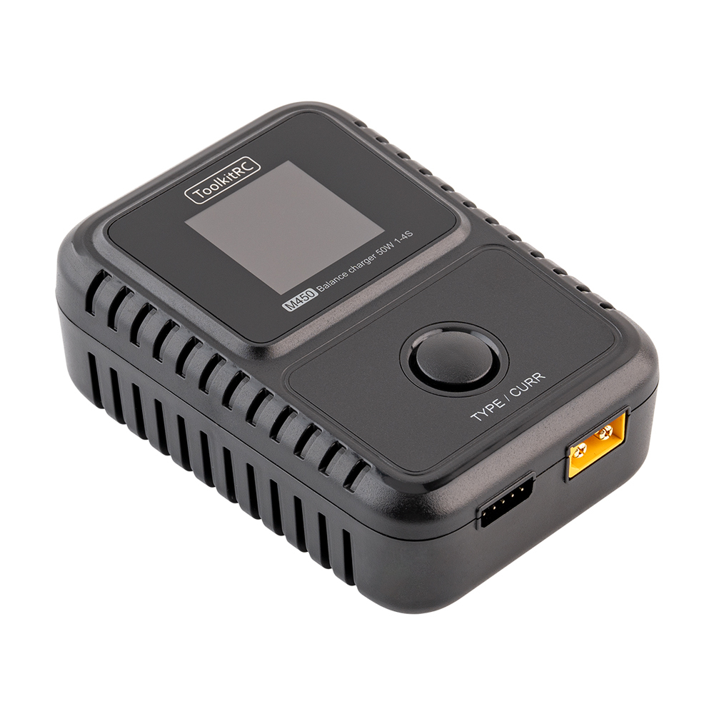 ToolkitRc M450 EU US Model LiPo Charger Balance RC 2~4S LiPo/LiHV/Life Drone Battery Charger Discharger RC Cars Aircraft