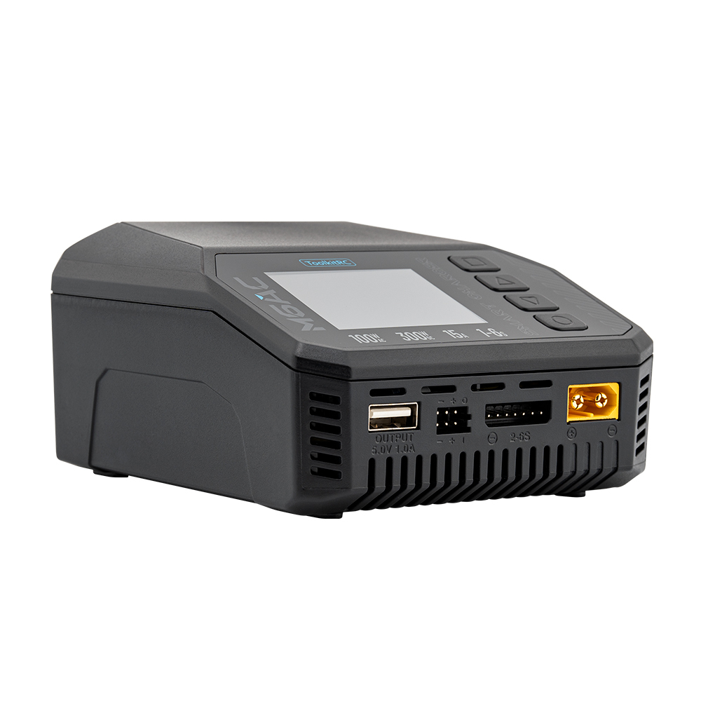 ToolkitRC M6AC 300W 1S-16S 15A Multifunctional Intelligent Balance Charger FPV Racing Drone 1S-16S Model Made Durable Plastic PC