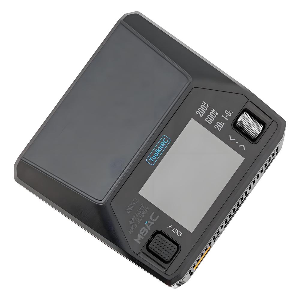M8AC Mini Charger Toolkitrc Multifunctional 65W 8S Fast 20A Lipo Drone Battery Charger New AC 200W DC 600W 20A Model Protection