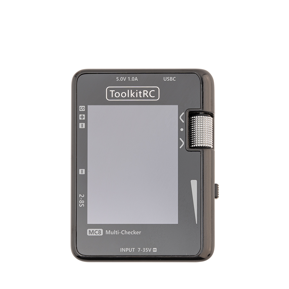 ToolkitRC MC8 Mini USB-C Fast Charging 32-Bit Servo Tester PPM SBUS Drones Multi-Tool Cell Battery Checker Plastic Mini USB-C